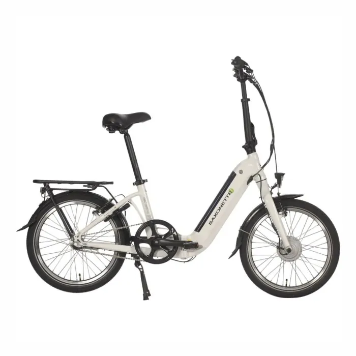 Faltbares Elektrofahrrad in Weiß